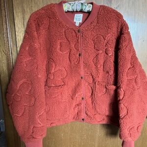 Billabong X Salty Blonde Orange Sherpa Jacket - Large